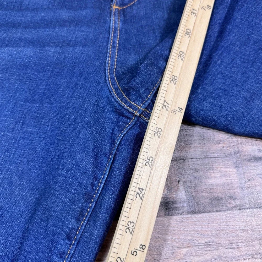 Loft Outlet‎ Womens Straight Leg Jeans Dark Wash Blue Denim Size 10 30 Waist